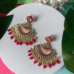I Jewels Gold-Plated Contemporary Drop Earrings-picture-20