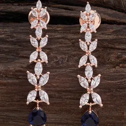 Kushal's Fashion Jewellery Rose Gold-Plated Contemporary Drop Earrings-picture-15