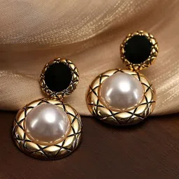 Celestique Beaded Contemporary Drop Earrings-picture-33