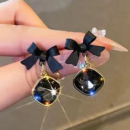 Celestique Gold-Plated Contemporary Drop Earrings-picture-36