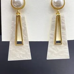 Celestique Gold-Plated Contemporary Drop Earrings-image-7