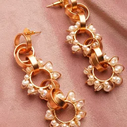 Suhani Pittie Gold-Plated Contemporary Drop Earrings-picture-54