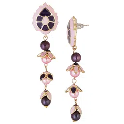 Estele Gold-Plated Contemporary Drop Earrings-picture-20