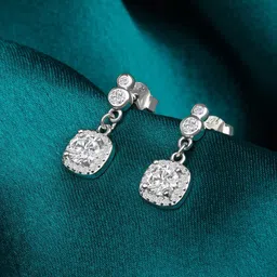 GIVA 925 Silver Zircon Halo Earrings image 1