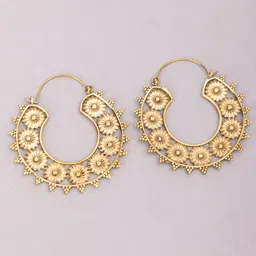 Studio One Love Gold-Plated Contemporary Hoop Earrings image 1