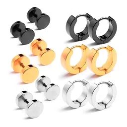 KARISHMA KREATIONS Set Of 6 Contemporary Hoop Earrings-picture-10