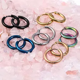 KARISHMA KREATIONS Set Of 5 Contemporary Hoop Earrings-picture-26