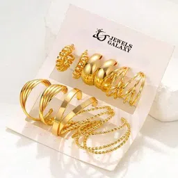 Jewels Galaxy Contemporary Hoop Earrings-picture-38