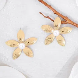 JOKER & WITCH Oleander Gold-Plated Beaded Floral Studs-picture-27
