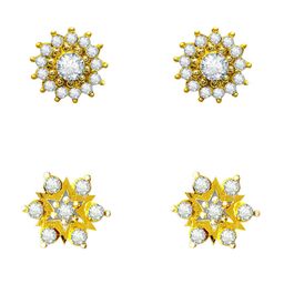 Comet Busters Pack of 2 Non Piercing Self Adhesive Stick Ons Stud Earrings-picture-15