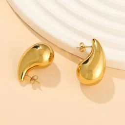 Krelin Gold-Plated Teardrop Shaped Stainless Steel Studs Earrings-picture-41