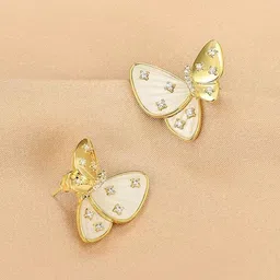 ZIVOM 18K Gold-Plated Cubic Zirconia Geometric Studs Earrings-picture-44