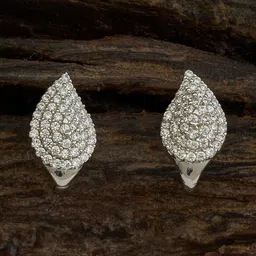 Kushal's Fashion Jewellery Cubic Zirconia Rhodium Plated Studs Earrings-picture-25