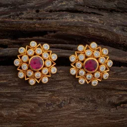 Kushal's Fashion Jewellery Gold-Plated 92.5 Pure Silver Classic Studs Earrings-picture-44
