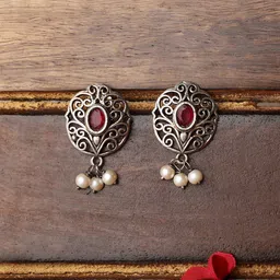 VENI Silver-Plated Classic Studs Earrings-picture-24