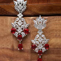 Kennice Rhodium-Plated Spiked Drop Earrings-picture-15