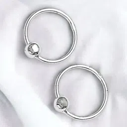 Taraash 925 Sterling Silver Circular Hoop Earrings-picture-35