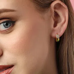 SOHI Gold-Plated Circular Hoop Earrings-picture-40