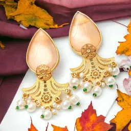Ozanoo Gold-Plated Contemporary Drop Earrings-picture-23