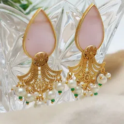 Ozanoo Gold-Plated Contemporary Drop Earrings-picture-27