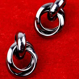 VAGHBHATT Silver-Plated Geometric Drop Earrings-picture-21