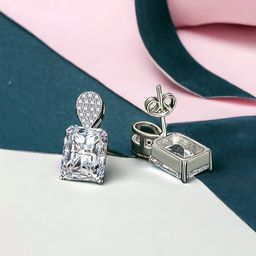 Designs & You Silver-Plated Cubic Zirconia Studded Contemporary Studs-picture-47