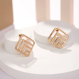 PRITA BY PRIYAASI Gold-Plated Contemporary Studs Earrings-picture-26