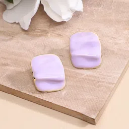 SOHI Gold-Plated Contemporary Studs Earrings-picture-28