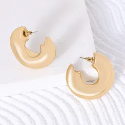 JOKER & WITCH Gold Plated Half Hoop Earrings-picture-33