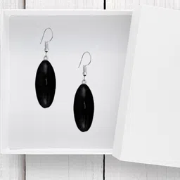 Mikado Silver-Plated Oval Drop Earrings-picture-11