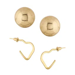kashwini Gold-Toned Contemporary Studs Earrings image 2