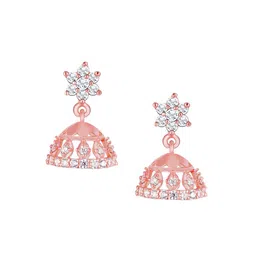 GIVA 925 Sterling Silver Rose Gold Plated Enticing Jhumki image 2