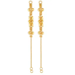 Vighnaharta Set Of 2 Gold-Plated Ear Chain image 2