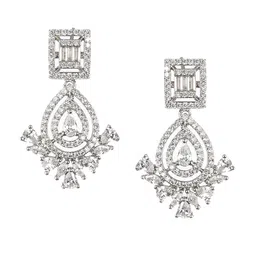 Saraf RS Jewellery Contemporary CZ Studded Jhumkas Earrings image 2