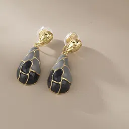 MYKI Gold-Plated Contemporary Drop Earrings image 2