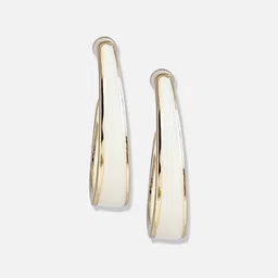 SOHI Gold-Plated Circular Half Hoop Earrings image 4