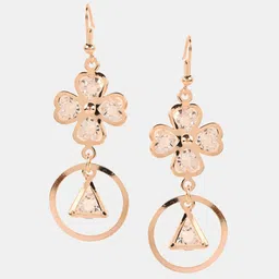 BuckleUp Pack Of 2 Gold-Plated Stone-Studded Contemporary Drop Earrings image 5