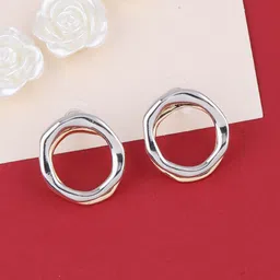 Silver Shine Multicoloured Contemporary Drop Earrings image 2