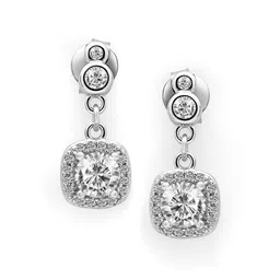 GIVA 925 Silver Zircon Halo Earrings image 2