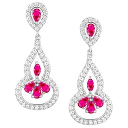 GIVA 9.25 Sterling Silver Rhodium-Plated Contemporary Drop Earrings image 2