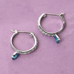 Clara 925 Sterling Silver Contemporary Hoop Earrings image 2
