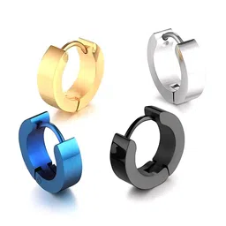 KARISHMA KREATIONS Unisex Set Of 4 Hoop Earrings image 2