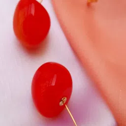ISHKAARA Cherry Shaped Drop Earrings image 2