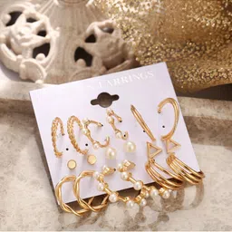 Vembley Gold Plated Set of 15 Hoop Earrings image 4