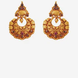 Kushal's Fashion Jewellery Spherical Chandbalis Earrings image 2