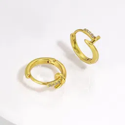 MYKI Gold-Plated Circular Hoop Earrings image 2