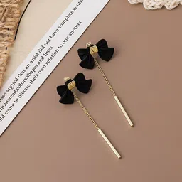 styledose Gold-Plated Contemporary Drop Earrings image 3