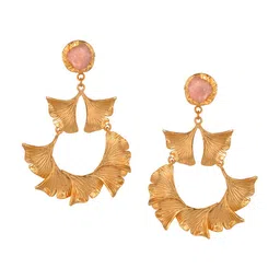 Saraf RS Jewellery Gold-Toned Contemporary Drop Earrings image 3