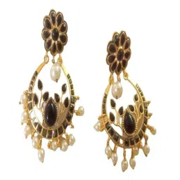 Runjhun Kundan Studded Gold-Plated Chandbalis Earrings image 2