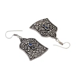 kashwini Silver-Toned Classic Drop Earrings image 3